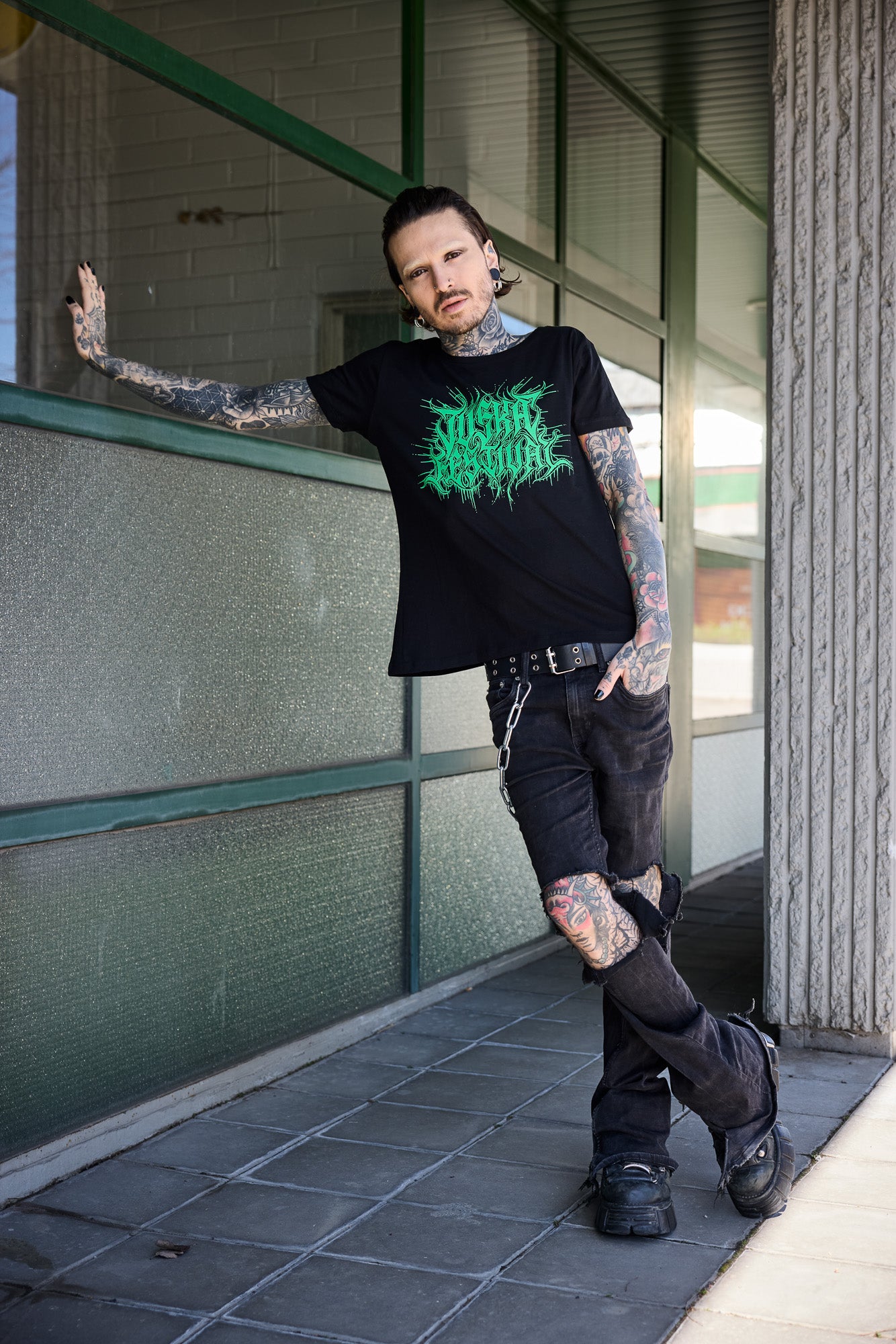 Tuska 2025 Event Deathcore Green, Black T-Shirt