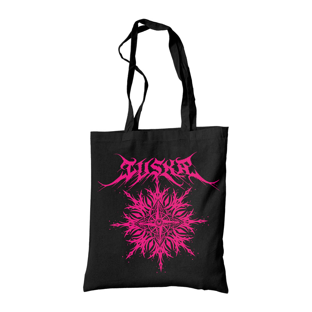 Tuska, Dark Mandala Compass Pink, Shopping Bag
