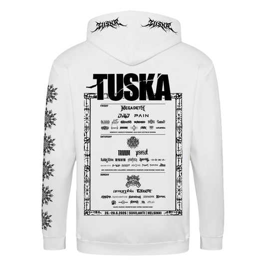 Tuska, Event 2026 Metalcore Logo Black, White Zip Hoodie