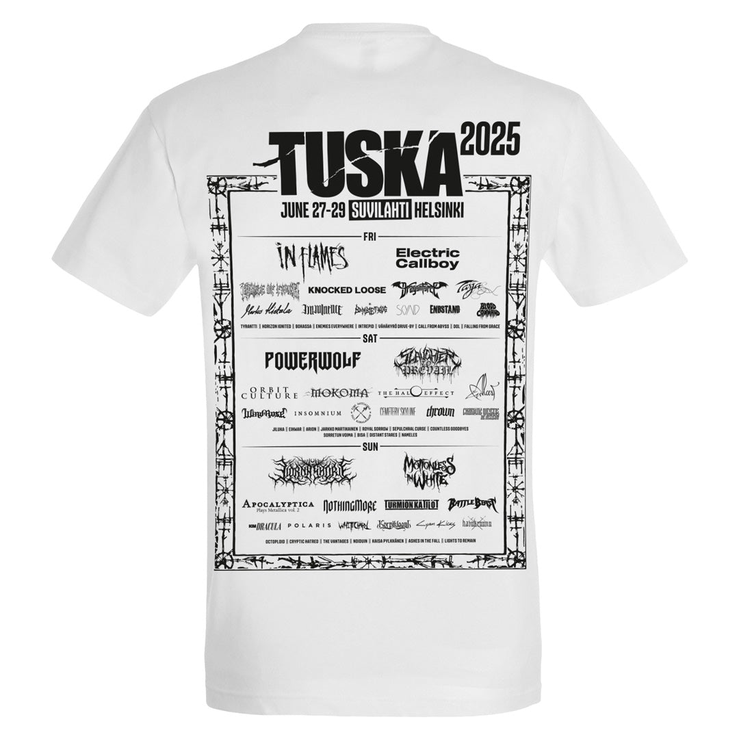Tuska 2025 Event Deathcore Black, White T-Shirt