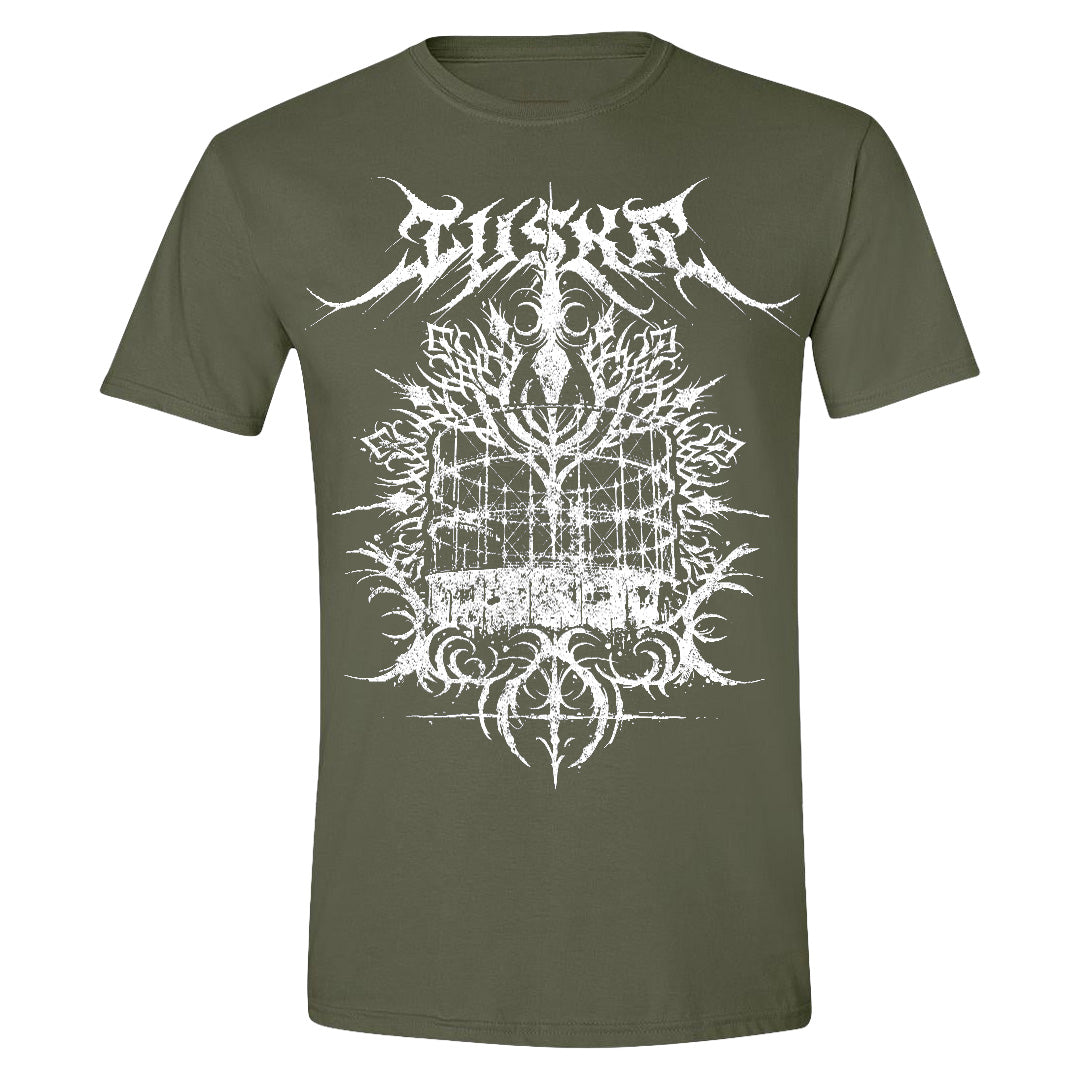 Tuska, Gasometer White, Olive Green T-Shirt
