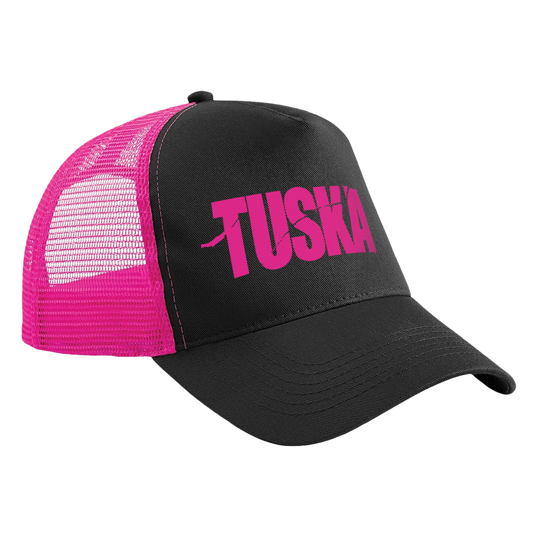 Tuska Logo Pink, Black/Fuchsia Trucker Cap