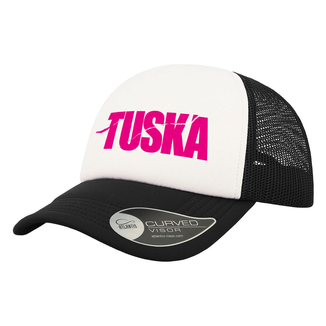 Tuska, Pink Logo, White/Black Trucker Cap