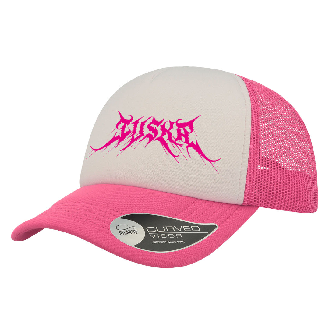 Metalcore Logo, White/Pink Trucker Cap