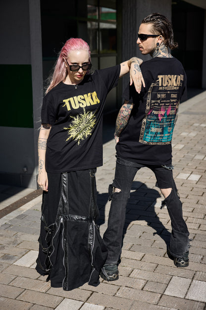 Tuska 2025 Event Dark Mandala Compass Gold, Black T-Shirt