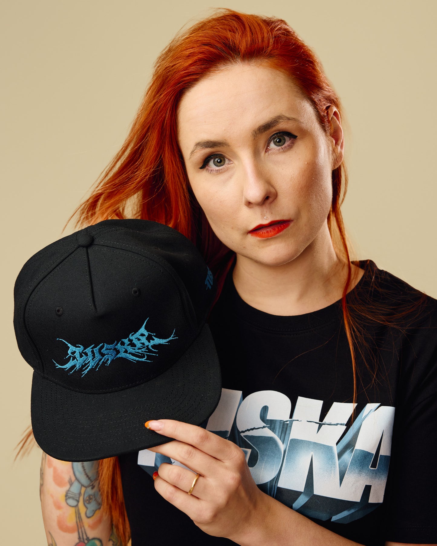 Metalcore Logo Blue, Black Snapback Cap