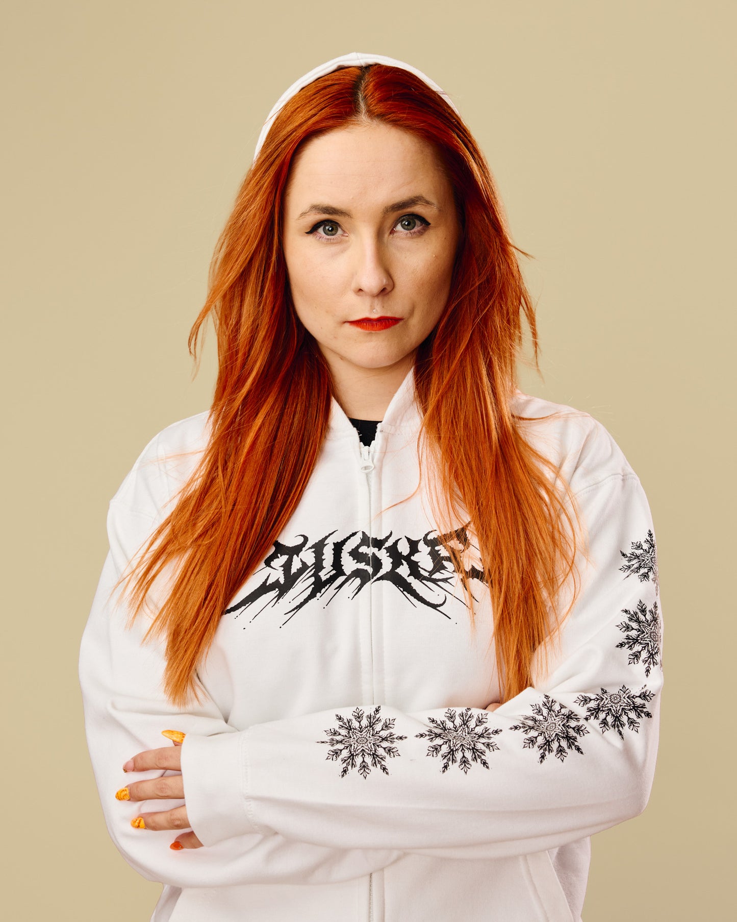 Event 2026 Metalcore Logo Black, White Zip Hoodie