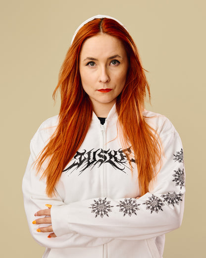 Event 2026 Metalcore Logo Black, White Zip Hoodie