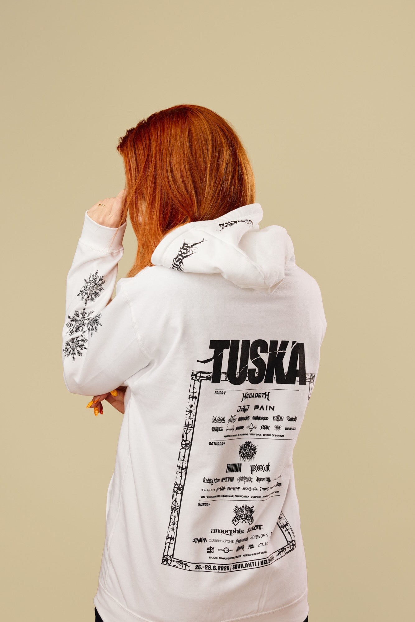 Event 2026 Metalcore Logo Black, White Zip Hoodie