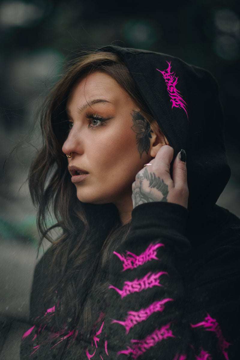 Metalcore Pink Logo, Zip Hoodie