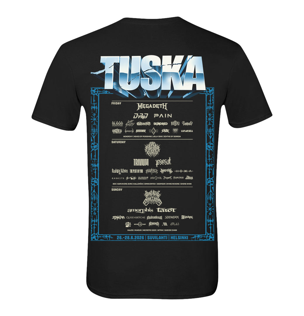 Tuska 2026 Event Deathcore Logo, Black T-Shirt