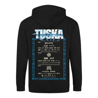 Tuska, Event 2026 Deathcore Logo, Black Zip Hoodie
