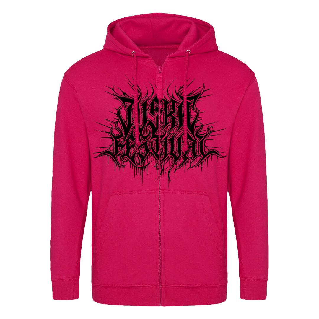 Tuska, Event 2026 Deathcore Logo, Hot Pink Zip Hoodie