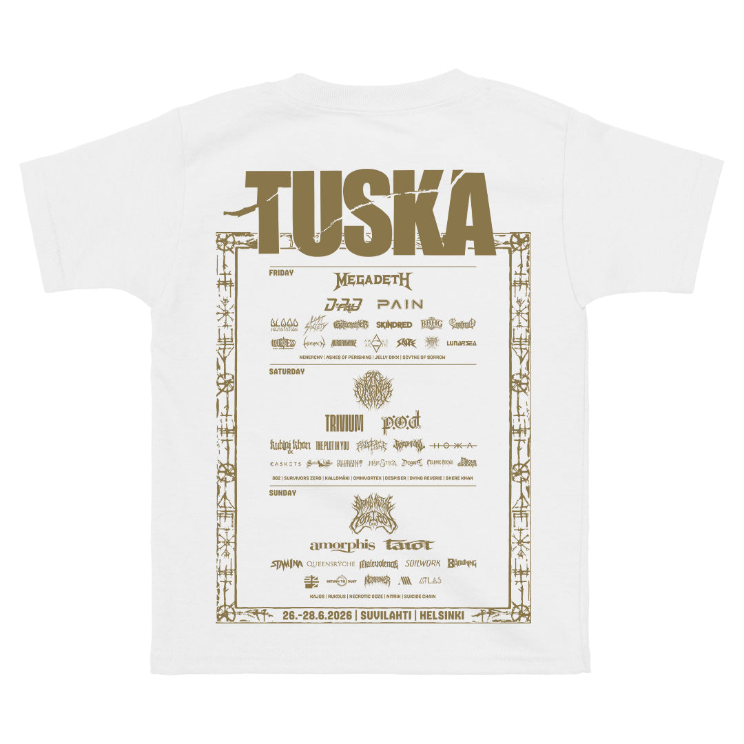 Tuska, Event 2026 Gasometer Gold, White Kids T-Shirt