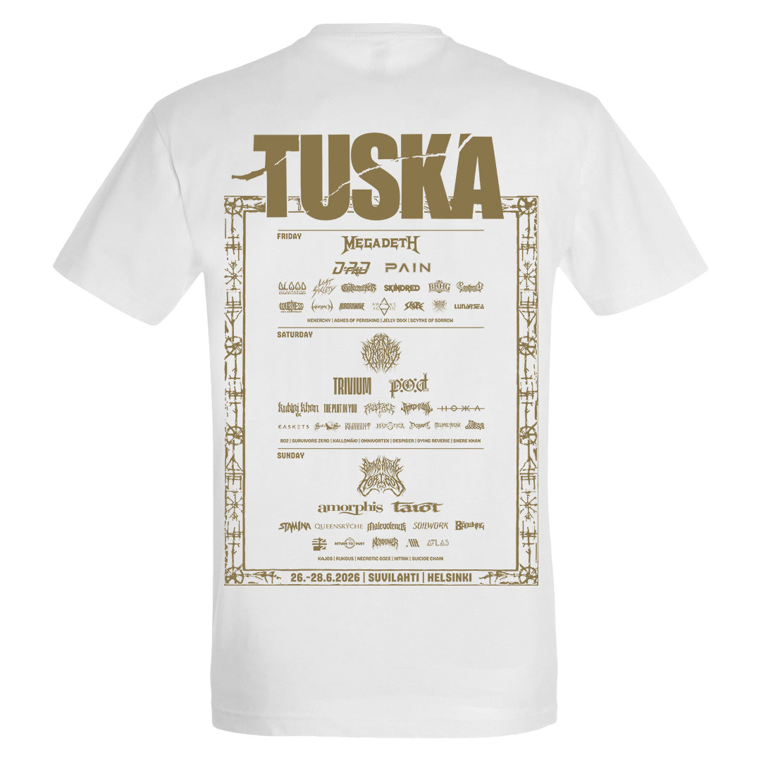 Tuska, Event 2026 Gasometer Gold, White T-Shirt