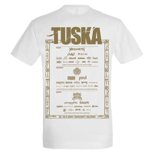 Tuska, Event 2026 Gasometer Gold, White T-Shirt