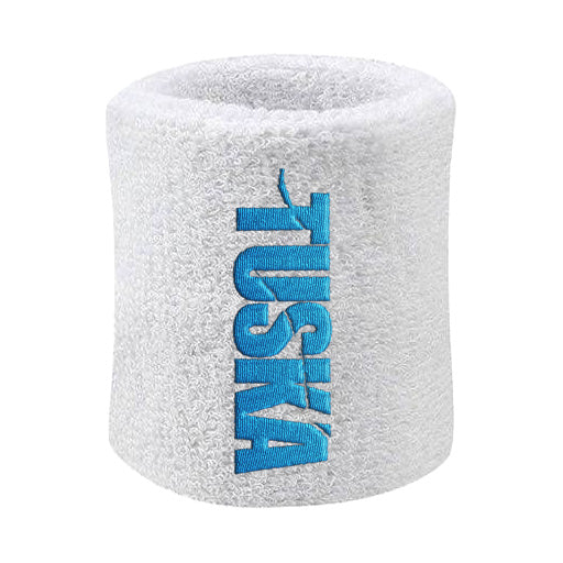 Tuska Logo Blue, White Wristband