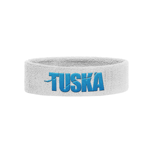 Tuska Logo Blue, White Headband