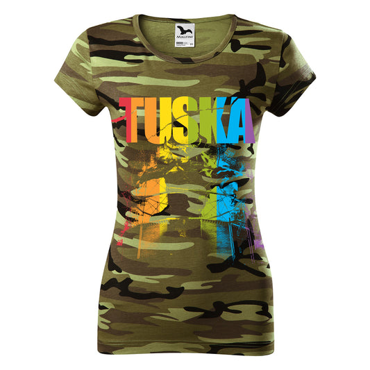 Tuska, Minotaur Rainbow, Green Camouflage Women's T-Shirt